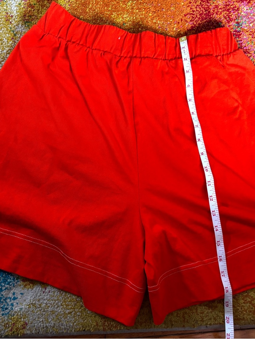 FP Beach Morning Breeze Pull On Shorts Orange Contrast Stitch NWOT - Picture 6 of 8